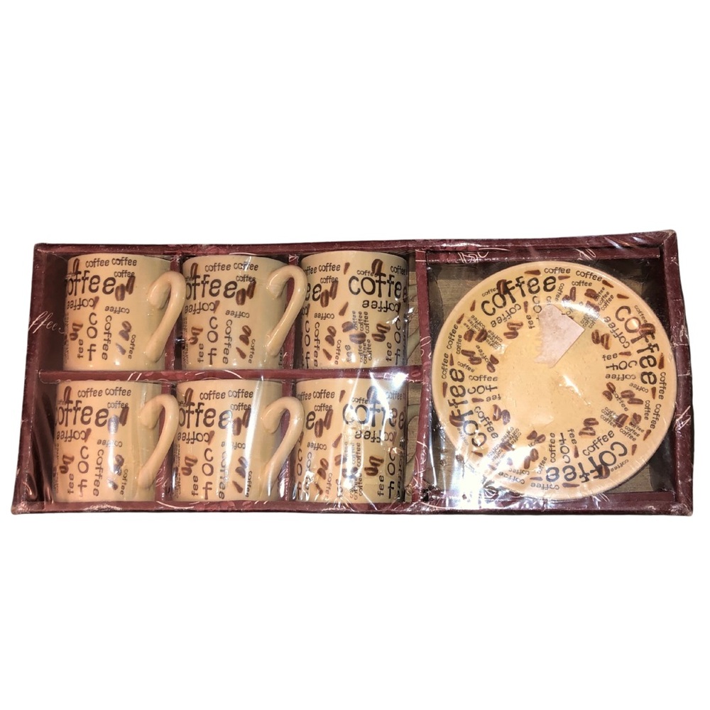 NIB Sucit Milano Espresso Gift Set – 6 Cups & Saucers | Coffee Lover Gift ☕